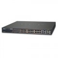 PLANET FGSW-2624HPS4 24-Port 10/100TX 802.3at PoE + 2-Port Gigabit TP/SFP Combo Web Smart Ethernet Switch / 420W PoE budget